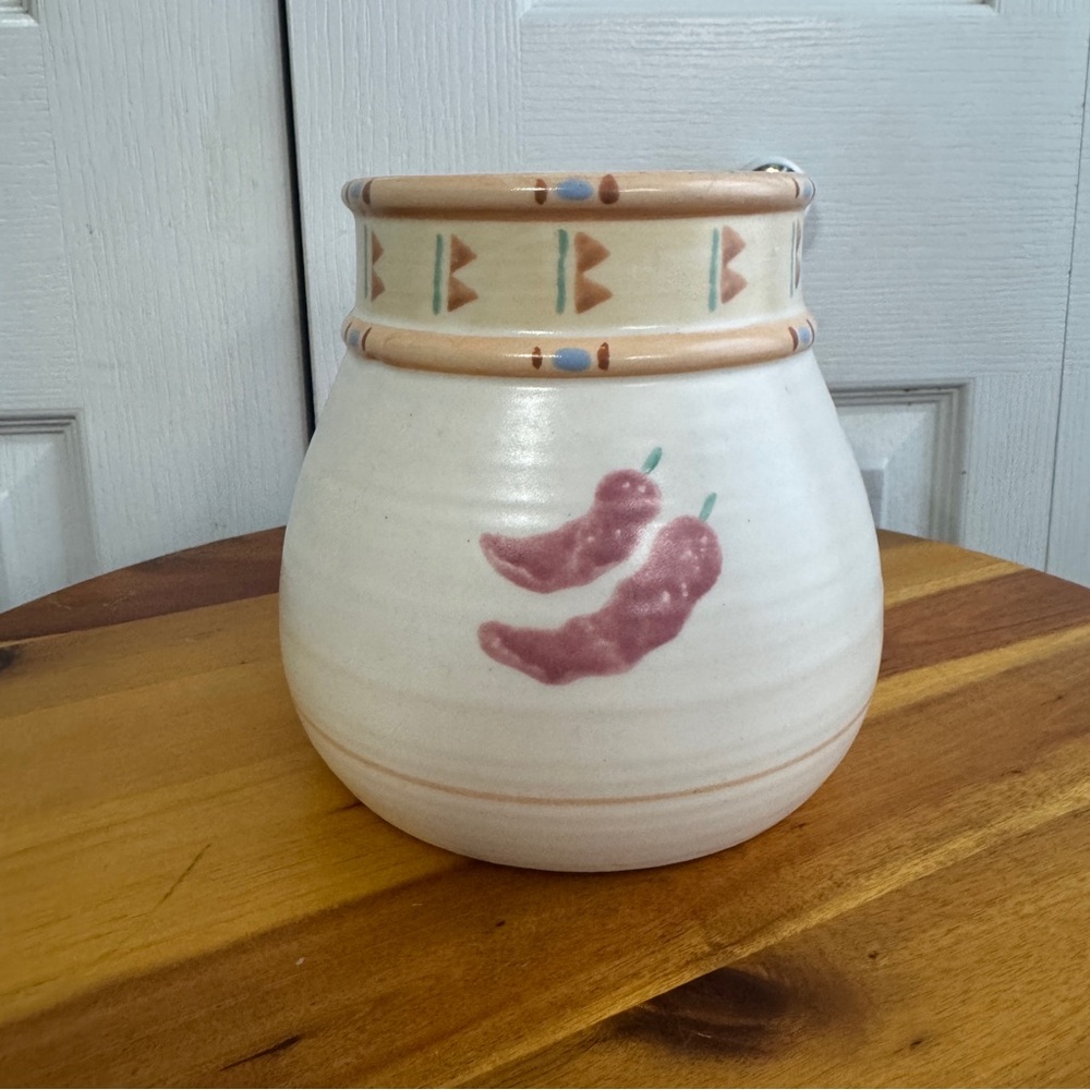 Treasure Craft Taos chili pepper utensil holder jar